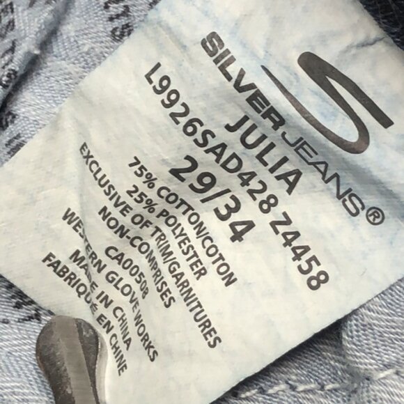 RARE RETRO SILVER JULIA BOOTCUT JEANS JEANS 29x34 - Picture 8 of 11